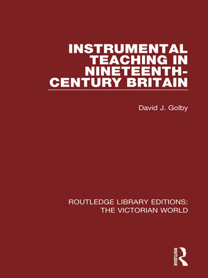 cover image of Instrumental Teaching in Nineteenth-Century Britain